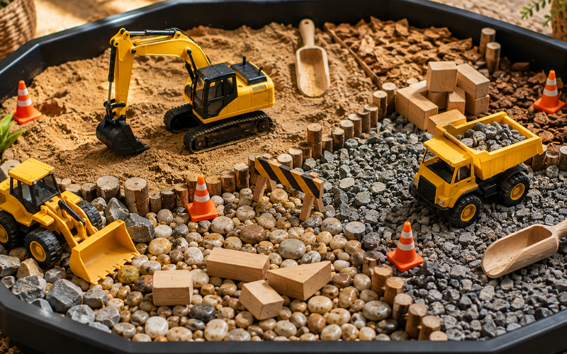 Construction Sensory Play Ideas: Build, Dig and Discover with Your Own Construction Zone