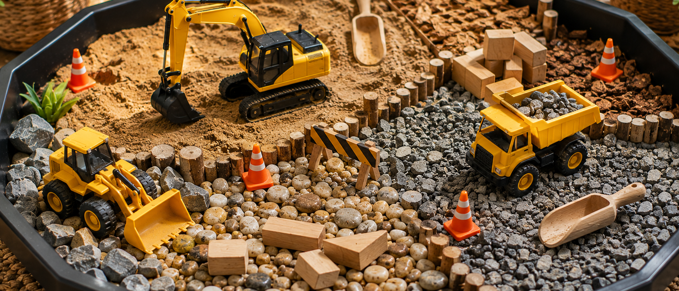 Construction Sensory Play Ideas: Build, Dig and Discover with Your Own Construction Zone